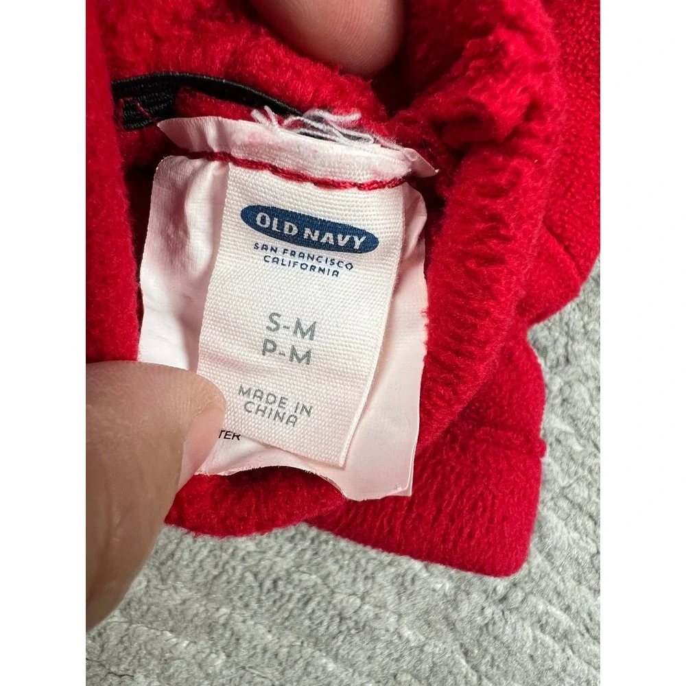 Old Navy Gloves Unisex S/M Red Fleece Solid Elastic Wrist 26861